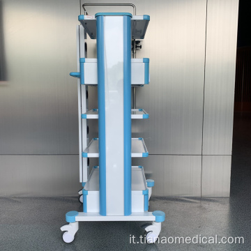 Carrello portastrumenti staccabile in lega di alluminio per ospedale
